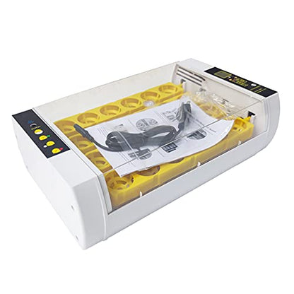 TECHTONGDA Digital Egg Incubator 24Eggs Automatic Poultry Hatcher with Egg Turning and Humidity Control 110V
