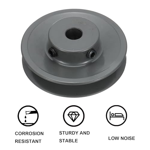 uxcell AK32-1/2 V-Belt Sheave 1/2" Bore, 3.25" OD, Single Groove Web Sheave - size: 1/2"Bore 3.25"OD