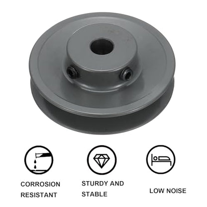 uxcell AK32-1/2 V-Belt Sheave 1/2" Bore, 3.25" OD, Single Groove Web Sheave - size: 1/2"Bore 3.25"OD