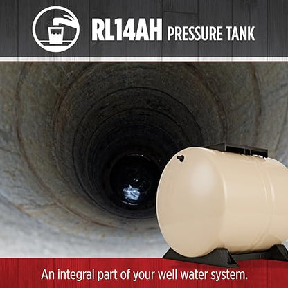 Red Lion 14AH, Horizontal Pre-Charged Well Pressure Tank, 14 gallon - style: 14 Gallon Horizontal