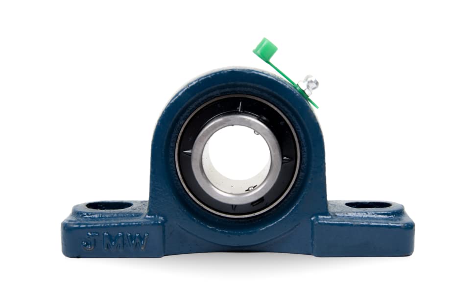 Jeremywell UCP202-10 Pillow Block Bearing (2 Pack), 5/8 inch Bore, 2 Bolt Flange Mounted, Solid Cast Iron Base, Self-Alignment - size: UCP202-10
