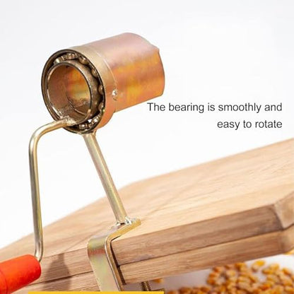 Corn Threshing Machine with Crank, Corn Threshing Machine Effective Peeling Firm Firm Wooden Handle Manual Sheller