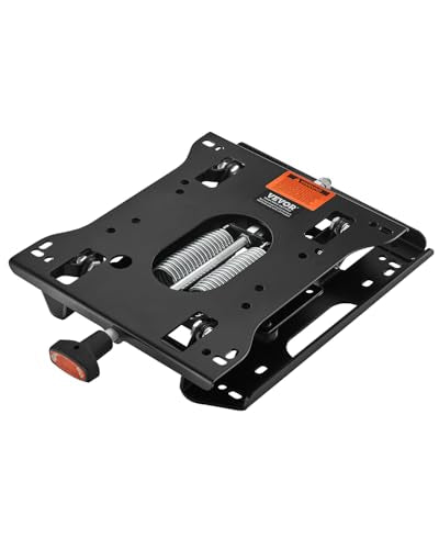 VEVOR Seat Suspension Kit Without Seat Slider Track, Universal Air Ride Seat Suspension for Zero Turn Lawn Mower, Adjustable Tractor Seat Suspension ‎Kit Compatible with Forklift, Bulldozers Seat - style: No Slide Rail/Spring