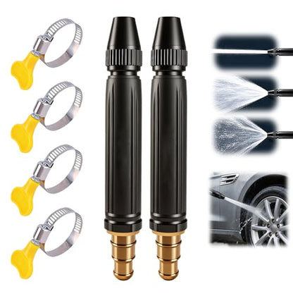 Home High-Pressure Car Wash Water Gun with Booster Nozzle and Hose,High-Pressure Home Car Wash Water Gun & Hose Set,Multi Function Lawn & Garden Watering Sprayer for Plant Watering Lawn Car(2PCS)