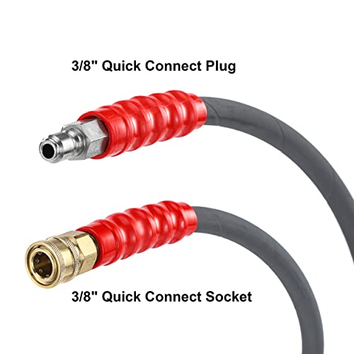 M MINGLE Pressure Washer Jumper Hose, 5 FT Whip Hose for Power Washer - size: 5 FT