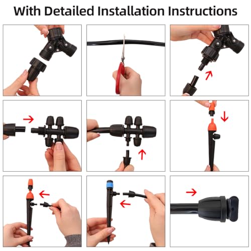 Drip Irrigation System Water Timer Automatic Irrigation Kit DIY Garden - style: drip irrigation kits