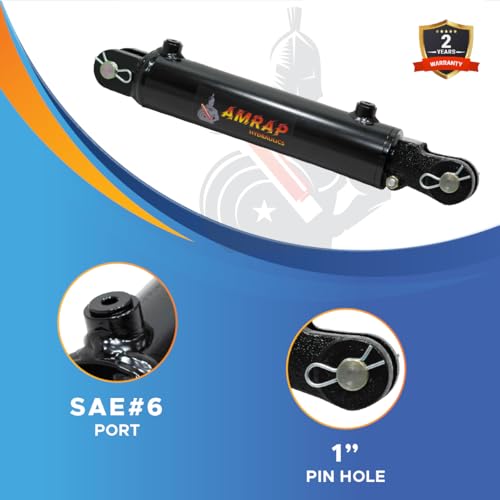 2x6 Hydraulic Cylinder - 2" Bore 6" Stroke Double Acting Welded Cross Tube Hydraulic Cylinder 3500 PSI Retracted: 14, Extended: 20,SAE#6 - size: 2x6
