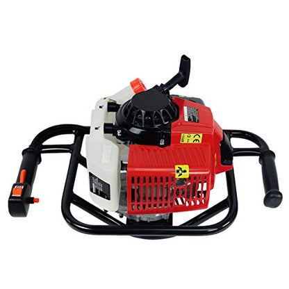 XtremepowerUS 2.5HP Post Hole Digger 63cc Gas-Powered 2-Stroke Auger Digging Drill Shaft Size 3/4" (Machine Only) - style: Digger Engine