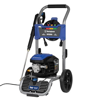 Westinghouse WPX3000e Electric Pressure Washer, 3000 Max PSI and 1.76 Max GPM, Induction Motor, Onboard Soap Tank, Spray Gun and Wand, 5 Nozzle Set, for Cars/Fences/Driveways/Homes/Patios/Furniture - style: 3000 Max PSI
