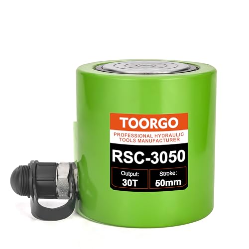 30 Ton Hydraulic Cylinder Jack,2” Stroke Hydraulic Ram Jack, Porta Power Automatic Retracting Jack, Green - style: 30T