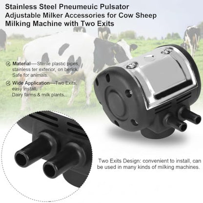 HEEPDD Stainless Steel Pneumatic Pulsator, Adjustable Milker Accessories