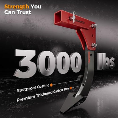 CAMMOO Hitch Mounted Trencher Ripper, 2" Receiver, Red - color: Red
