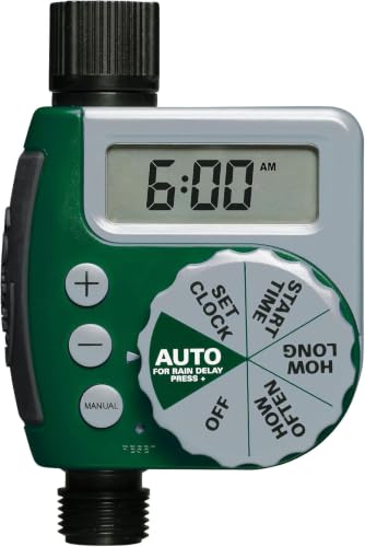 2-Pack (2 Total Timers) Orbit Programmable Digital Hose Watering Timer - 1 Outlet - Battery Powered - with LCD Screen - Built-in Rain Delay - Water-Resistant - 62061 - size: 2-Pack 1 Outlet