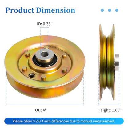 UP2WIN 756-0487 Idler Pulley Compatible with Toro Bronco 14 Commando 800 Groundsmaster 120, V-Idler Pulley Compatible with Snapper 25065 25065S 25066 25066S, Replace 1-1029 95-7668 756-1208 7011029 - size: 756-0487_1pc
