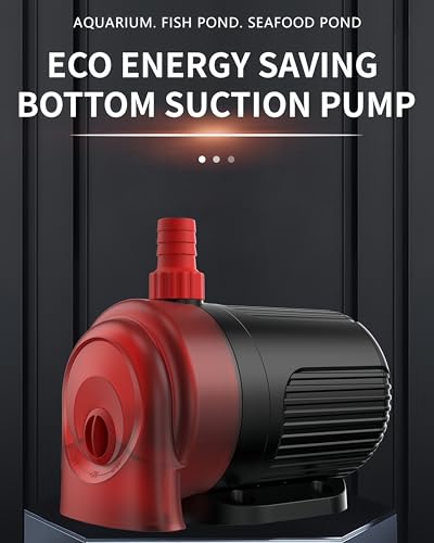ABS Low Suction Submersible Pump 800L/H 1M Head, Multi-use Circulation Drain Pump for Aquarium Pond Fountain Irrigation