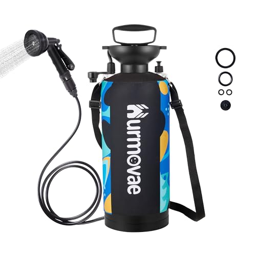 8L/2.1-Gal Portable Shower for Beach & Camping, 10 Spray Patterns - color: White-8L