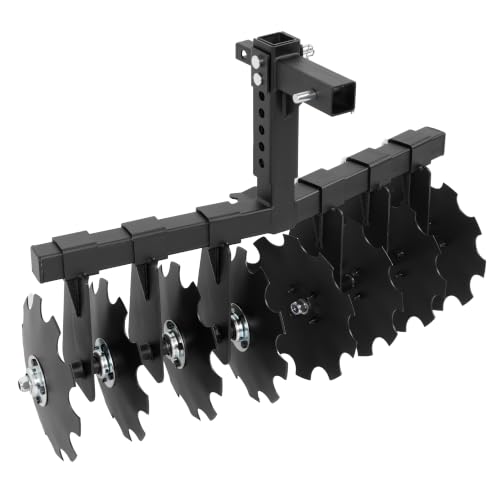 WUTIST 35" Disc Harrow Plow Attachment Compatible with All ATVs, UTVs - color: Black