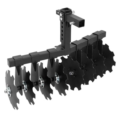 WUTIST 35" Disc Harrow Plow Attachment Compatible with All ATVs, UTVs - color: Black