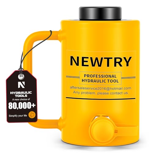 NEWTRY 20T Hydraulic Hollow Jack Cylinder, 2" Stroke Porta Power Ram