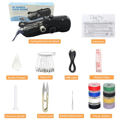 Upgrade Handheld Sewing Machine for Adult Beginners,Black