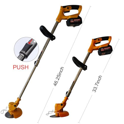 Weed Wacker Electric Weed Eater Brush Cutter Cordless with 2 4Ah Battery