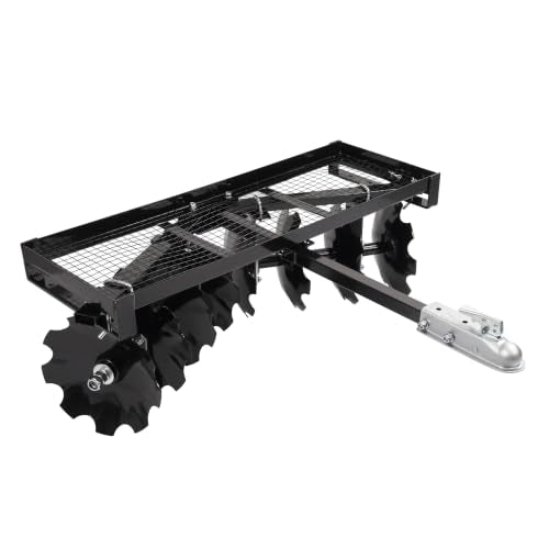 WUTIST 4 FT Tow-Behind Notched Disc Harrow for Use with A 2" Towball