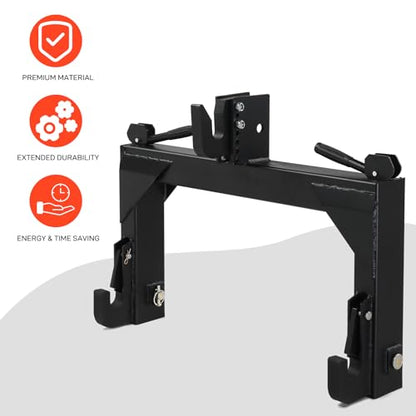3 Point Quick Hitch Receiver 3000 lbs 3-Pt Attachments - color: Black