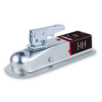 NBJINGYI Straight Trailer Coupler for 2" Ball and 2" Channel, 3500 lbs - size: BALL 2", CHANNEL 2" 3500LBS