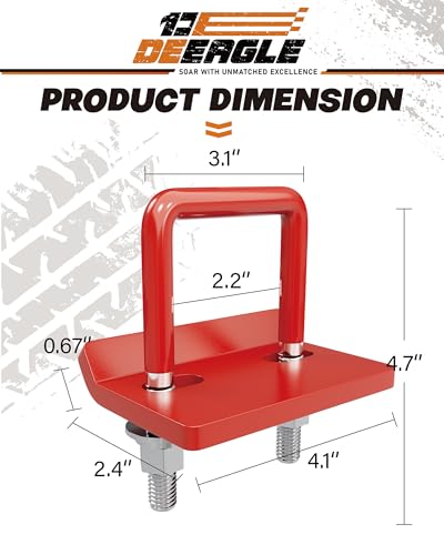 DEEAGLE Hitch Tightener Anti Rattle Stabilizer for 1.25" to 2" Hitch - size: 2 inch, style: Red
