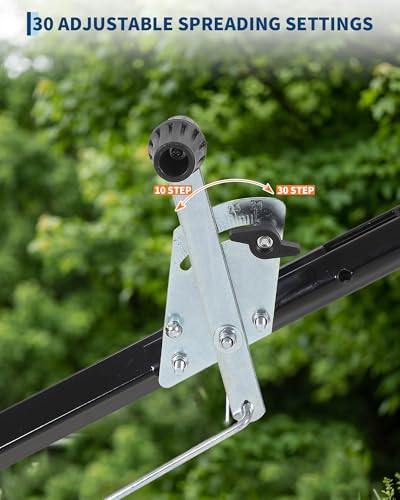 100 LBS Walk Behind Push Broadcast Spreader, 12FT Spreading Width - size: 100 LBS