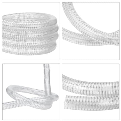 1"id-10ft PVC Reinforced Tubing Steel Wire Suction Flexible Hose Vinyl Tubing Heavy Duty PVC Vacuum Hose Drain Fuel Oil Gas Water for Marine Bilge Pump Pond Spa - size: 1"ID, style: 10 feet