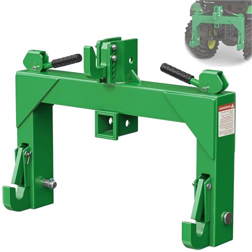 AUTOSAVER88 3000LB 3 Point Quick Hitch Attachment for CAT 1 Tractor, Green - color: Green