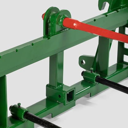 Titan Attachments Economy Series Global Euro Hay Frame Attachment with Hay Spear and Stabilizers Fits John Deere Tractors, Rated 4,000 LB (39" Main Spear + 17.5" Stabilizers) - style: 39" Main Spear + 17.5" Stabilizers