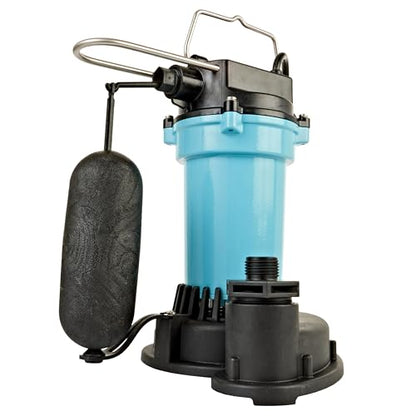 Little Giant 5.5-ASPA 115V, 1/4 HP Aluminum Automatic Sump Pump, 10' Cord