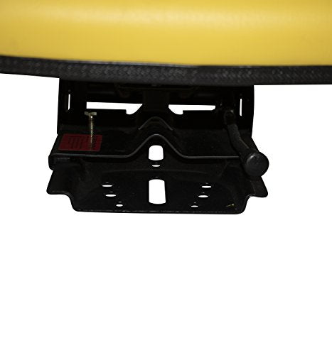 TRAC SEATS BRAND YELLOW WAFFLE STYLE UNIVERSAL TRACTOR SUSPENSION SEAT WITH TILT FITS JOHN DEERE 2350 2355 2440 6800 (SAME DAY SHIPPING - GET IT FAST! VIEW OUR TRANSIT MAP)