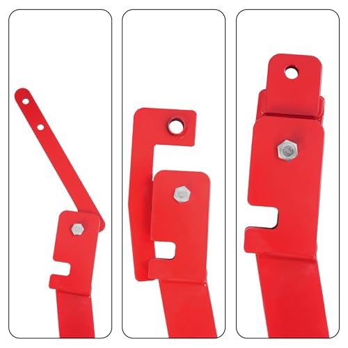 Wutist Furrower Kit for Rear Tine Tiller W/Adjustable Wing Fit for Land Reclamation 3 Kinds Connection Red Steel Replacement for 15683 Hiller-Furrower
