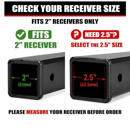Adjustable Pintle Hitch Combination, 2" Receiver, 2-5/16" Ball - size: 2" Receiver