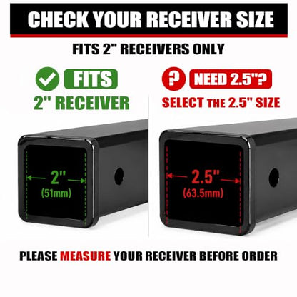 Adjustable Pintle Hitch Combination, 2" Receiver, 2-5/16" Ball - size: 2" Receiver