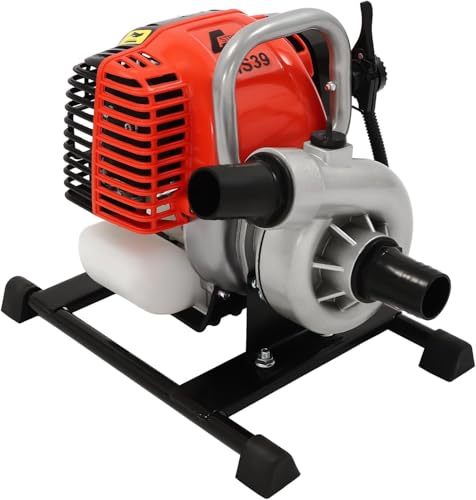 Gas Water Pump 1.5 Inch 4 Stroke,31cc Gas Powered High Pressure Pump 98ft Lift And 23ft Suction,Trash Water Pump Irrigation Pump For Farmland Garden