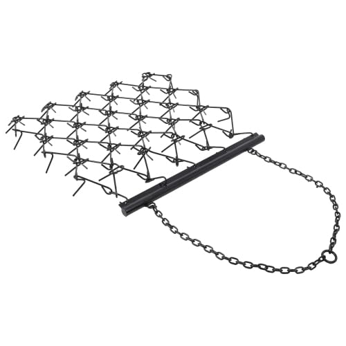 4FT Heavy-Duty Steel Drag Harrow,Field Leveling Chain Rake,Black - size: 4FT
