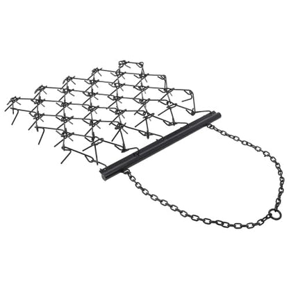 4FT Heavy-Duty Steel Drag Harrow,Field Leveling Chain Rake,Black - size: 4FT