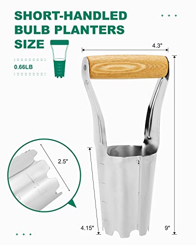 4 Inch Grass Plug Planter, Pro Plugger with Depth Marker & Sharp Teeth - size: 4-inch Bulb Planter