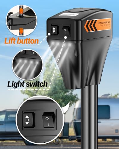SEALIGHT Electric Trailer Jack 7500lbs, Waterproof for A-Frame&RV Trailer