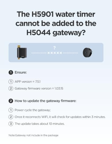 GoveeLife H5901 Bluetooth Smart Sprinkler Timer, Gateway not Included - style: 1 Pack