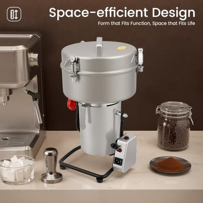 4500g Electric Grain Mill Grinder, 4100W Stainless Steel Grain Grinder, High-Speed Pulverizer Powder Flour Mill Machine for Dry Grains Spices Seeds Coffee Corn Herbs, Commercial & Home Use - size: 4500g, 4100W