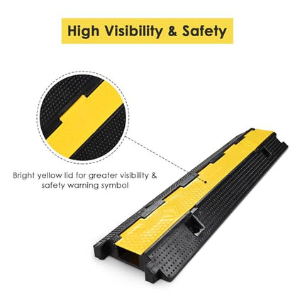Yescom Cable Ramp Protector 1 Channel Garden Hose Protecitive 22000 Lbs - size: 2.4"H - 1 Channel
