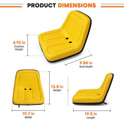NLQR Lawn Mower Garden Tractor Seat Replacement Compatible with John Deere STX30 STX38 318 322 330 332 400 420 430 and Other Related Models Riding Mower Skid Steers 135001YE