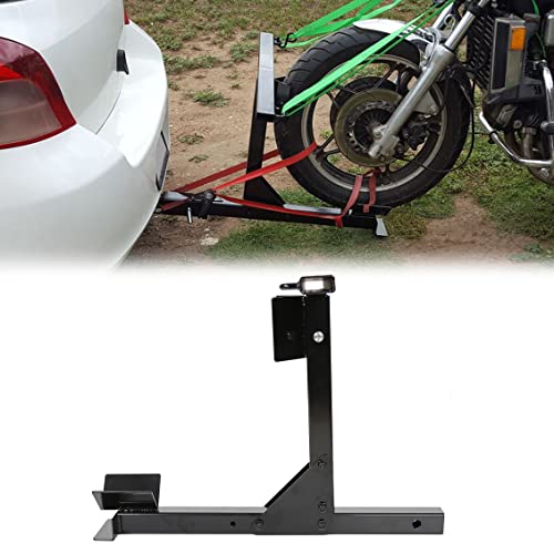 HECASA 550 LB Capacity Motorcycle Trailer Carrier Tow Hitch Rack Motorcycle | Carrier Black