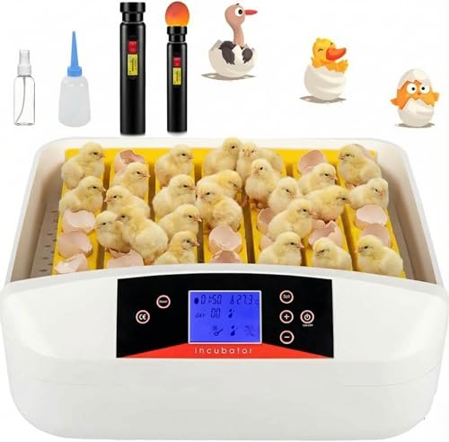 55 Egg Incubator with Auto Turner & Humidity Control 360° View - size: 55 Egg
