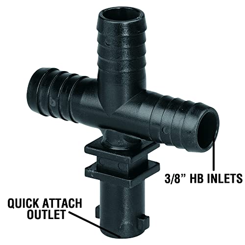 Valley Industries Polypropylene Cross Nozzle Body - 3/8" HB - size: 3/8 Inch, style: Cross Nozzle Body